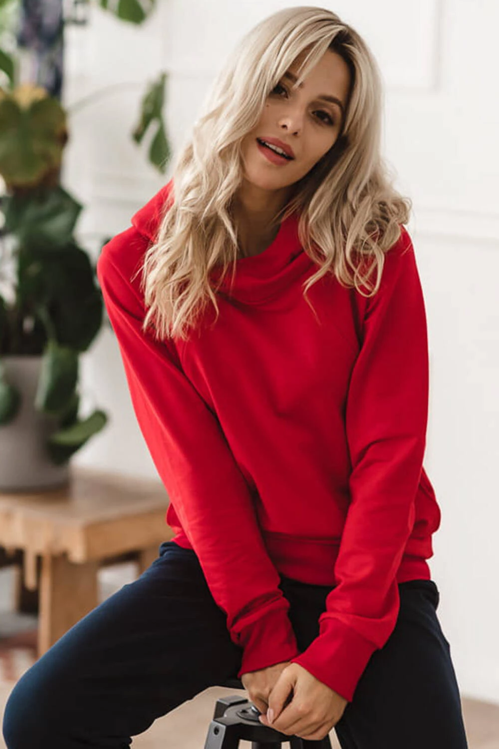 Bluza ciążowa i do karmienia Milk Please karminowa czerwień