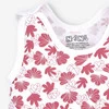Śpiochy Niemowlęce Wesoła Panda Z Bawełny Organicznej Print Kwiaty Różowy