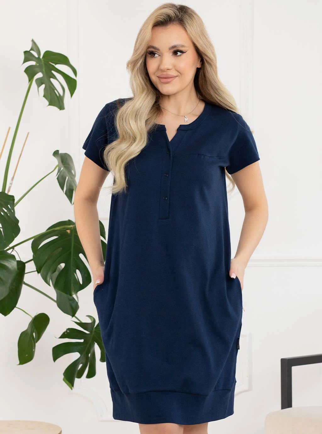 Koszula ciążowa Sunny - Granatowa