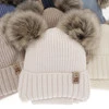 Czapka i komin dla chłopca zimowy komplet, beżowy, 100% wełniany merino, wiązany Konor