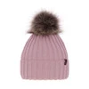 Czapka zimowa damska, różowa, z wełną merino Texa
