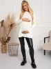 Legginsy ciążowe ekoskóra Tatiana - Czarne