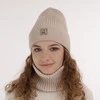 Czapka i komin dla dziewczynki zimowy komplet, fioletowy, Georgina