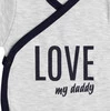 Body niemowlęce kopertowe LOVE MY DADDY - szare