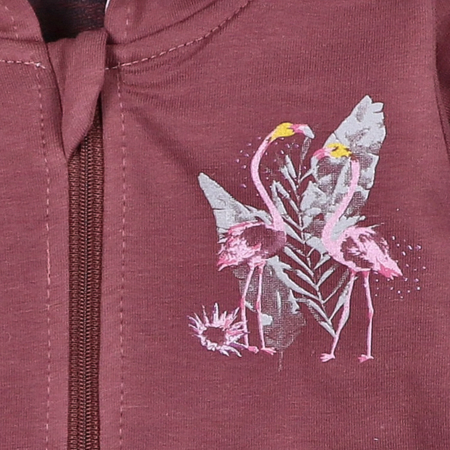 Bluza niemowlęca Flamings z bawełny organicznej dla dziewczynki
