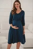 Sukienka ciążowa i do karmienia Lovely Dress Midi rękaw 3/4 granatowa