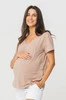 T-shirt do karmienia OVERSIZE LOVE kawa