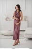 Sukienka ciążowa i do karmienia Loop MAXI krótki rękaw rose brown