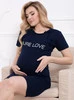 Koszula ciążowa PURE LOVE - granatowa