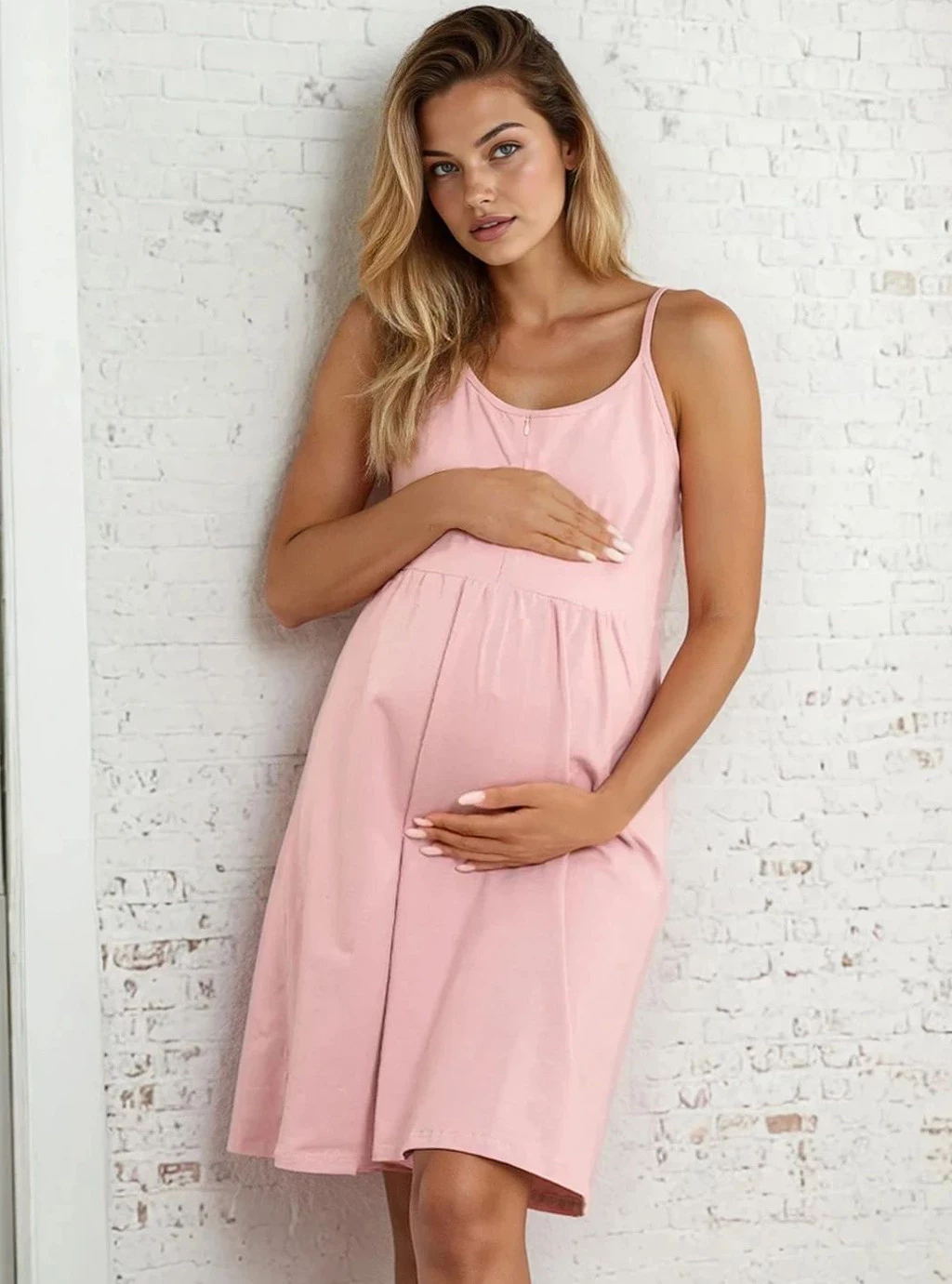 Koszula ciążowa Merry - Brudny róż