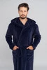 Zygmunt szlafrok męski długi rękaw granatowy