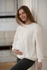 Bluza ciążowa i do karmienia oversize Milk It Easy! śmietankowa z printem