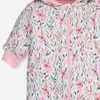 Kombinezon niemowlęcy Pink Flowers z bawełny organicznej dla dziewczynki