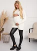 Legginsy ciążowe ekoskóra Tatiana - Czarne