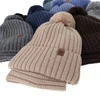 Czapka i komin dla chłopca, zimowy komplet, 100% wełniany merino, z podszyciem bawełnianym, camel Tolmar