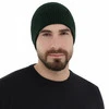 Czapka zimowa męska, zielona, 100% wełniana merino Thorin