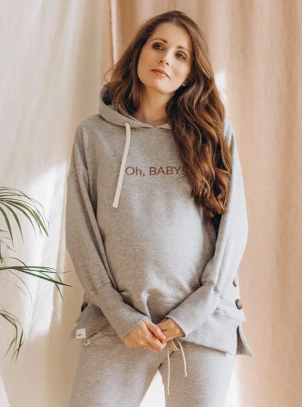 Oh, BABY! bluza ciążowa oversize szara