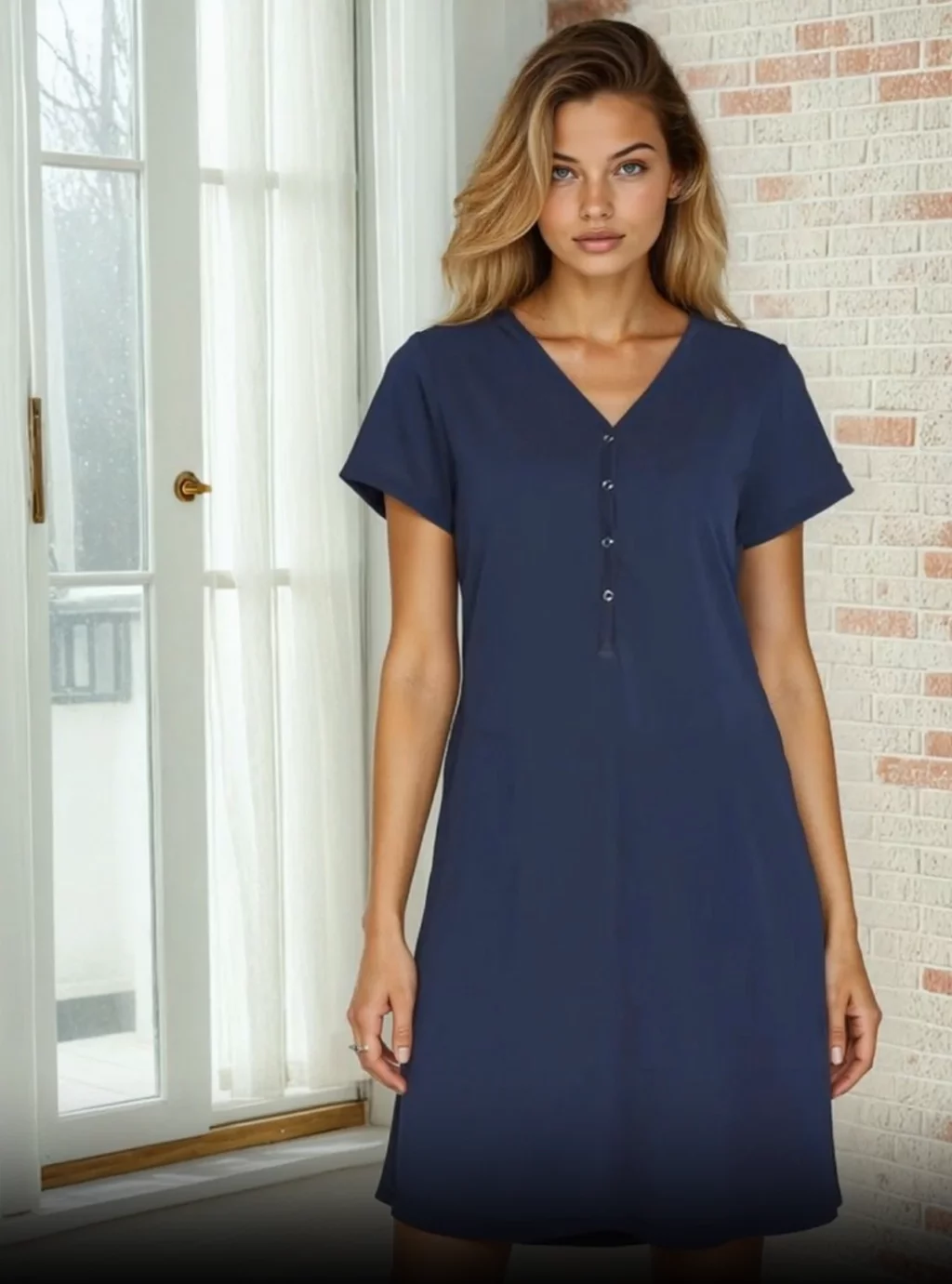 Koszula ciążowa Mirella - Granatowa