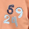 Pomarańczowa bluza dresowa Colour Numbers z bawełny organicznej dla chłopca