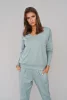 Karina komplet dresowy damski długi rękaw. długie spodnie miętowy