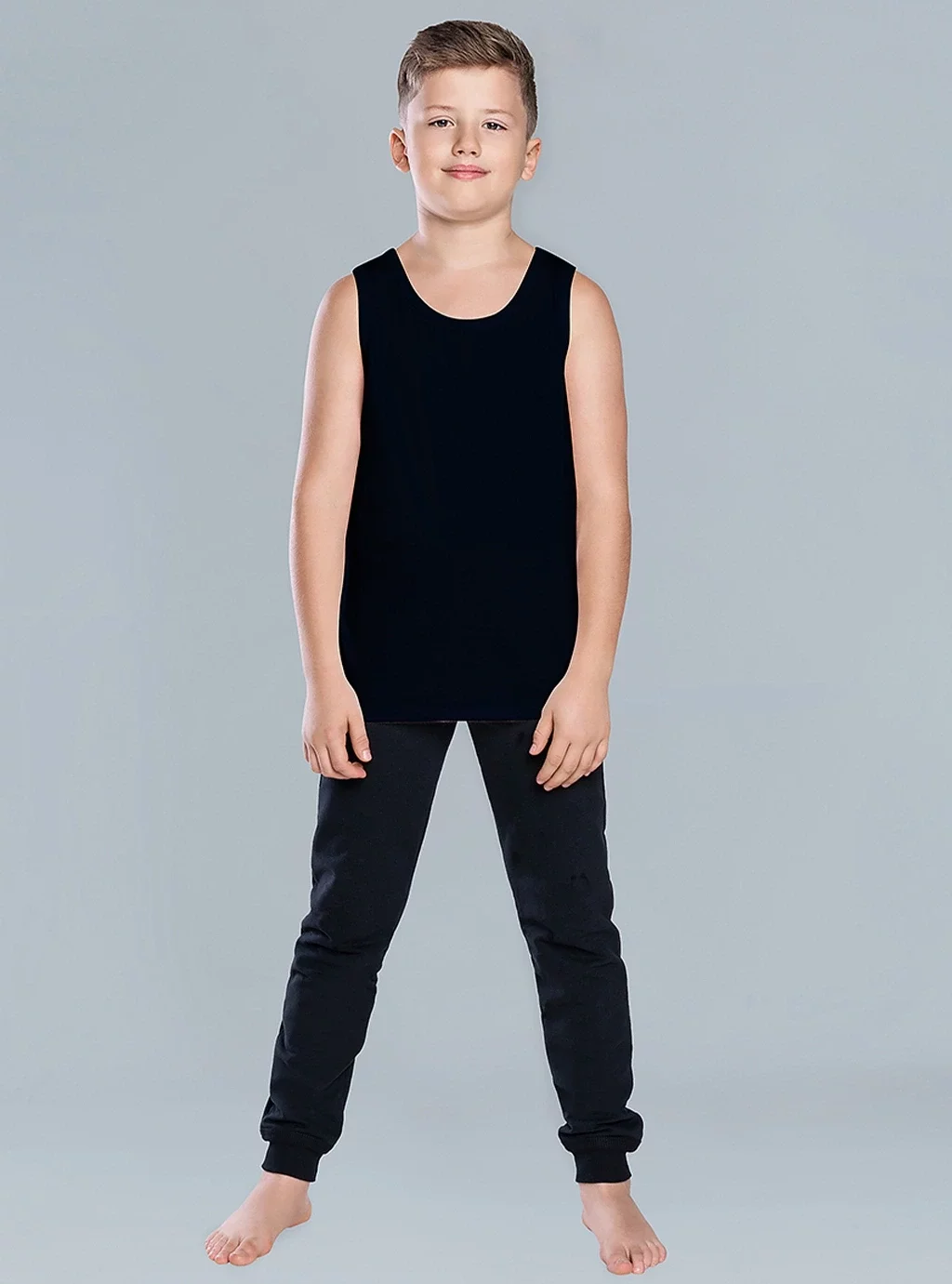 Tytus koszulka chłopięca szerokie ramiączko czarny