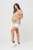 T-shirt do karmienia OVERSIZE LOVE kawa