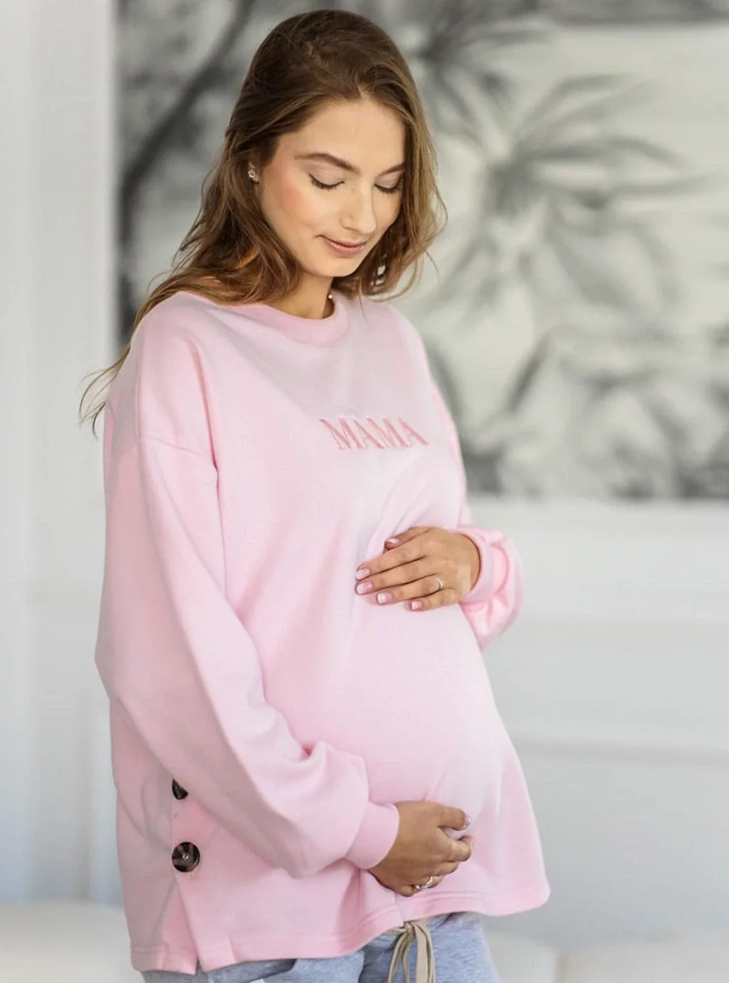 Bluza ciążowa i do karmienia CANDY LATTE różowa