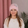 Czapka dla dziewczynki jesienna, wrzosowa, Serena