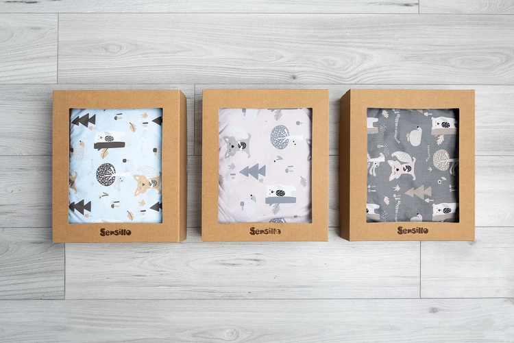 Sensillo Komplet Bawełna-Muślin Polana Grafitowy