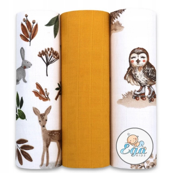 Egakids Trójpak Pieluszek Muślinowych Zestaw Nr17