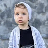 Czapka i komin dla chłopca jesienny, wiosenny komplet, miodowy, bawełniany Hazel