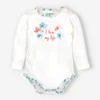 Body niemowlęce Flowers Ilove my life z bawełny organicznej dla dziewczynki
