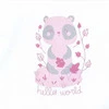 Bluzka niemowlęca Wesoła panda z bawełny organicznej - hello world