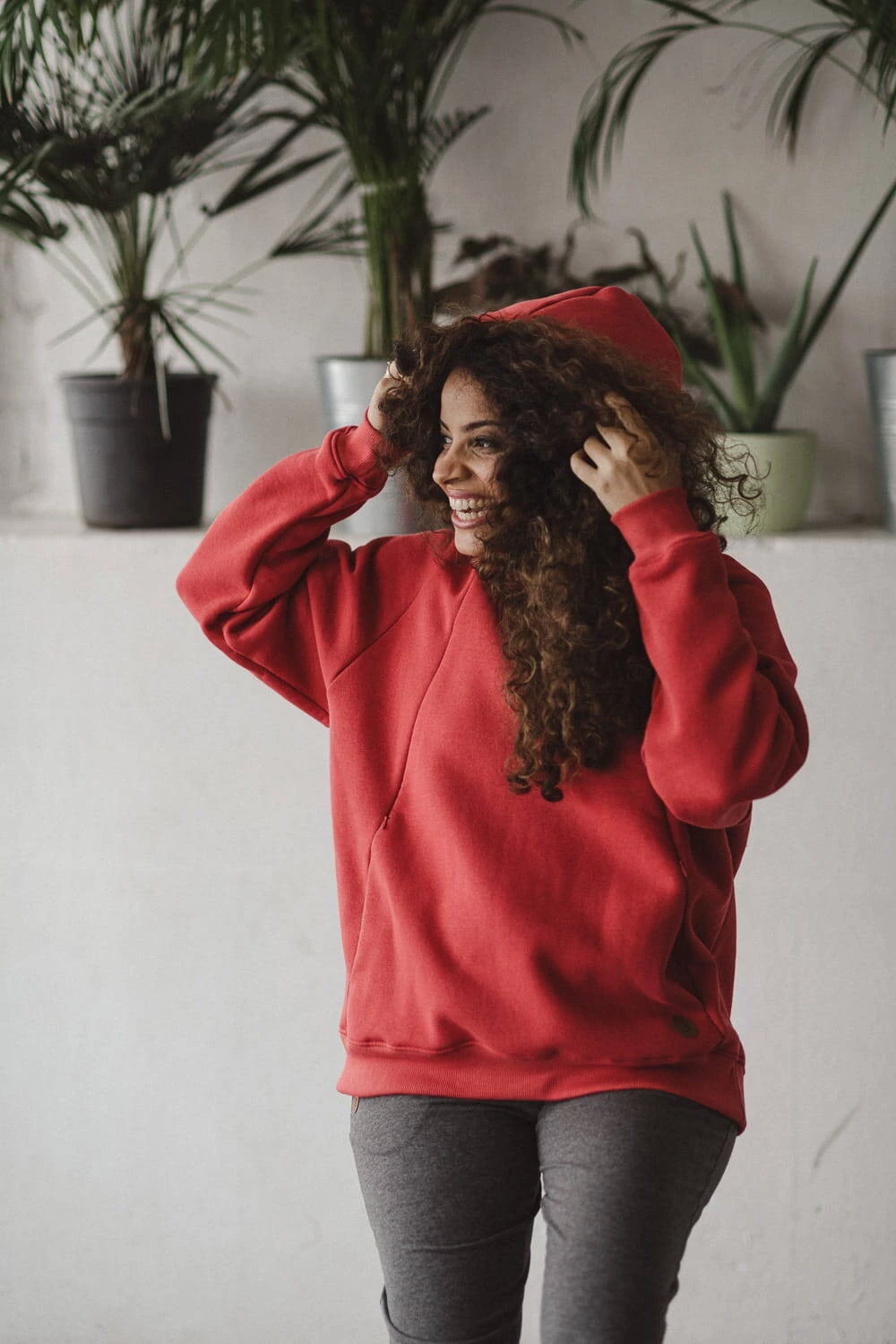 Bluza ciążowa i do karmienia Motherhood oversize żurawinowa