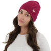 Czapka damska zimowa, wiosenna, amarantowa, 100% wełniana merino, Sophie