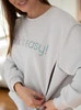 Bluza ciążowa i do karmienia oversize z haftem Milk It Easy! jasny szary