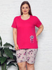 Piżama Plus Size Flowers - różowy