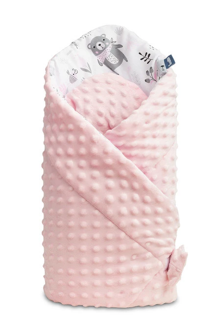 Sensillo Rożek Niemowlęcy Minky 75x75 Polana Różowy