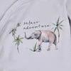 Pajac Niemowlęcy Safari Adventure Kopertowy Z Bawełny Organicznej Słoń Biały