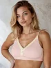 Biustonosz do karmienia gładki oddychający Nuvia + przedłużka - Pink 