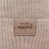 Czapka i komin dla dziewczynki jesienny, wiosenny komplet, fioletowy, 100% wełniany merino Magenta