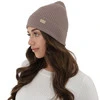 Czapka damska zimowa, wiosenna, beżowa, 100% wełniana merino Sophie