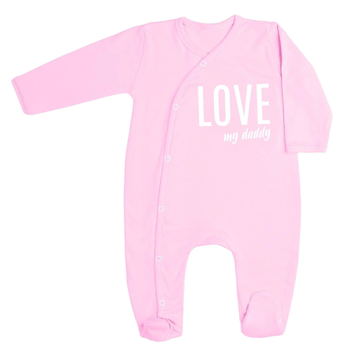 Pajac niemowlęcy LOVE MY DADDY - różowy