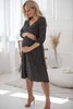 Sukienka ciążowa do karmienia Lovely Dress Midi rękaw 3/4 kropki na czarnym