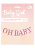 Różowa Girlanda "OH BABY" 