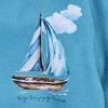 Bluza Niemowlęca Ship Zapinana Z Kapturem Bawełna Organiczna Niebieska