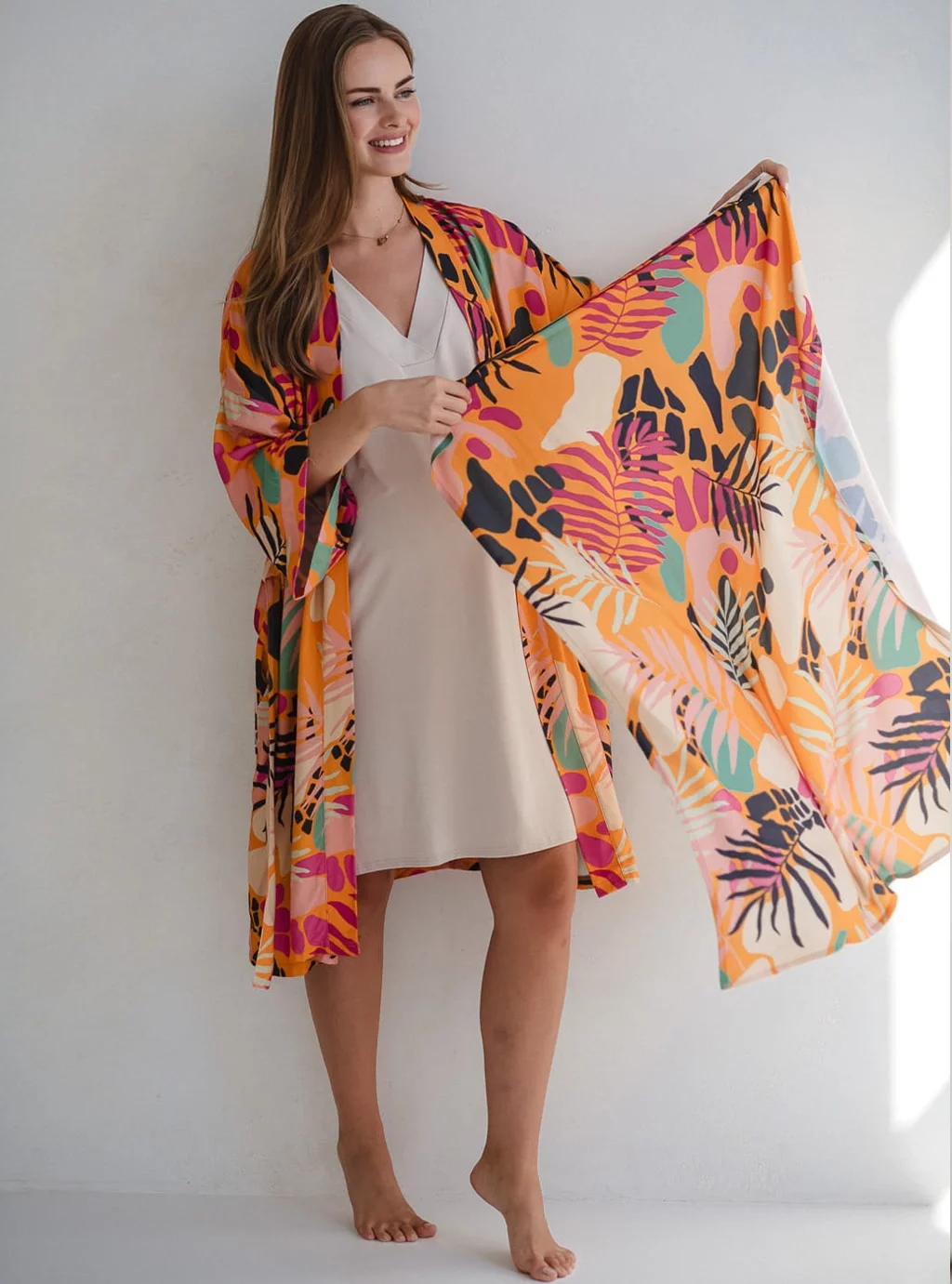 Otulacz bambusowy Tropical Orange 95x65 cm