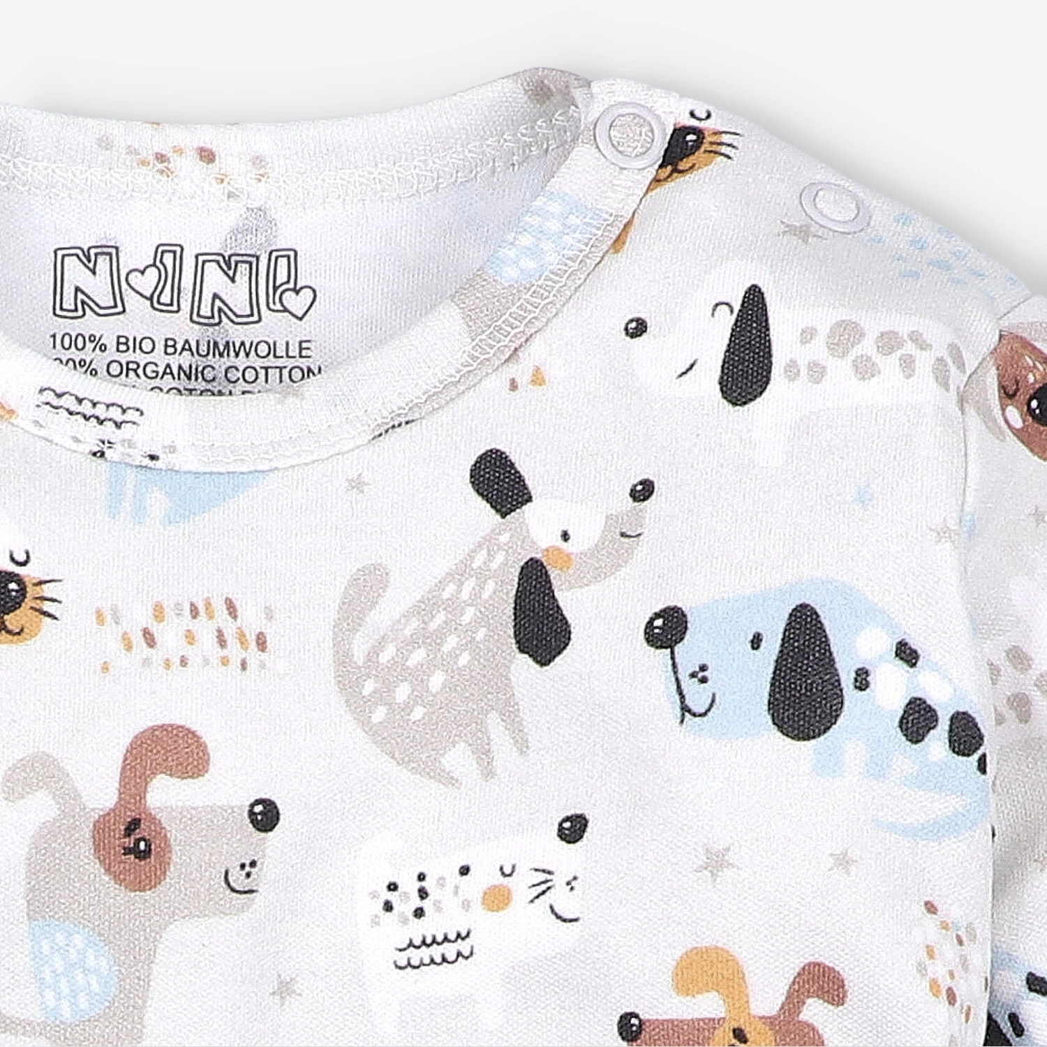 Body niemowlęce Psiaki z bawełny organicznej - mix piesków