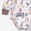 Body kopertowe Cute cars z bawełny organicznej dla chłopca