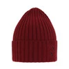Czapka zimowa damska, bordowa, 100% wełniana merino Ariga
